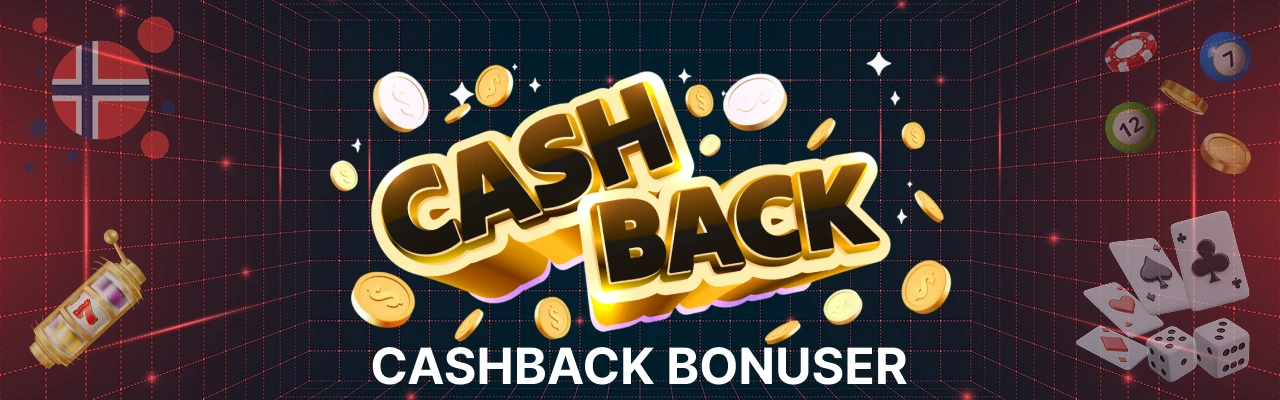 Norske casinoer med cashback bonuser