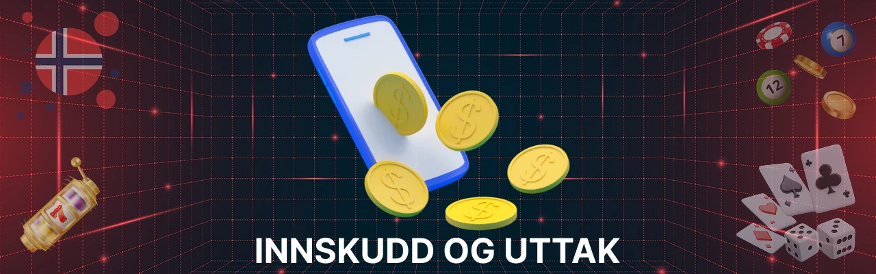 Innskudd og uttak hos unibet
