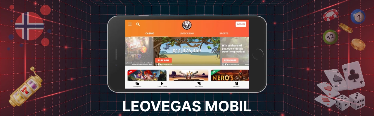 Spill tilbyr leovegas på mobil