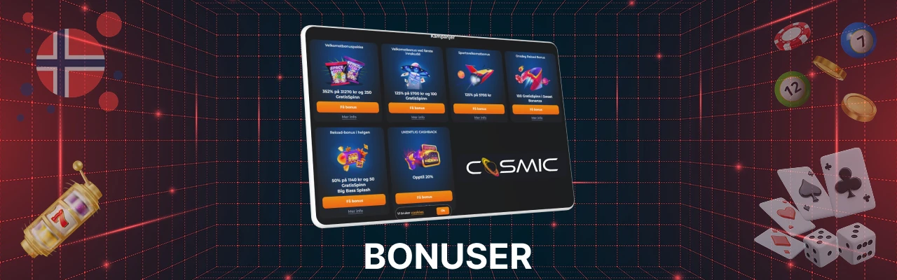 Cosmicslot bonuser