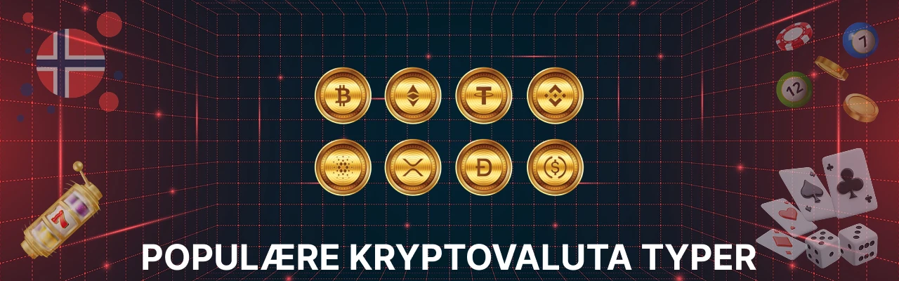 Populære kryptovaluta typer