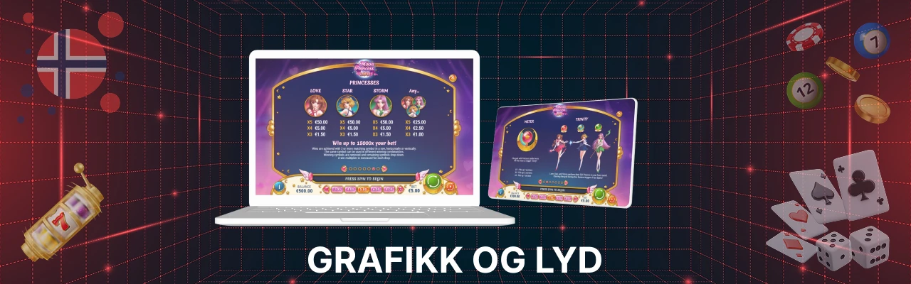 Grafikk og lyd hos moon princess 100