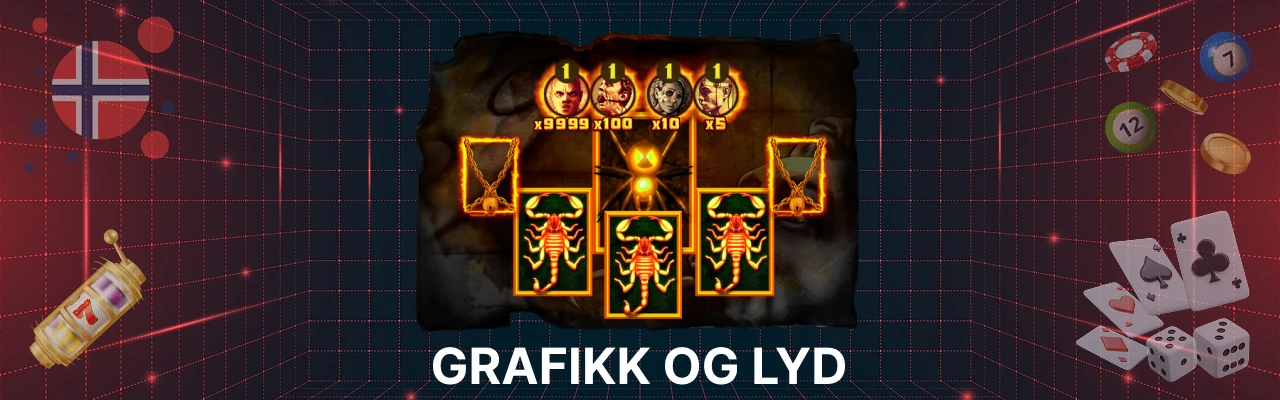 Grafikk og lyd hos spilleautomaten mental