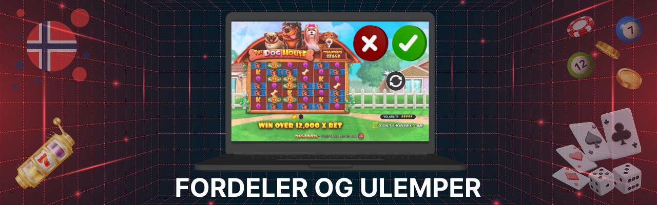 Fordeler og ulemper med spilleautomaten dog house megaways