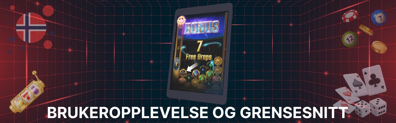 Brukeropplevelse og grensesnitt hos spilleautomaten cygnus 2