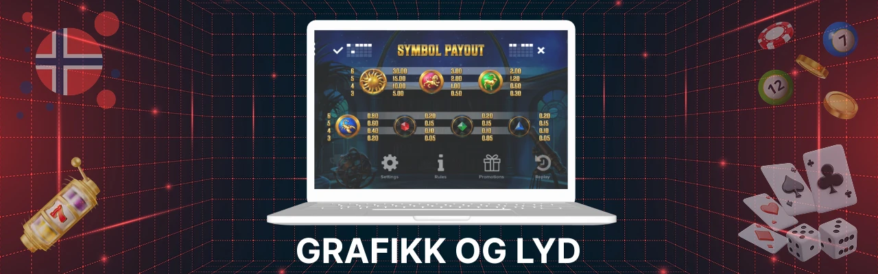 Grafikk og lyd hos spilleautomaten cygnus 2