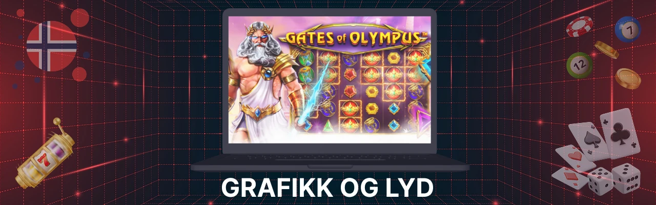 Grafikk og lyd hos spilleautomaten gates of olympus