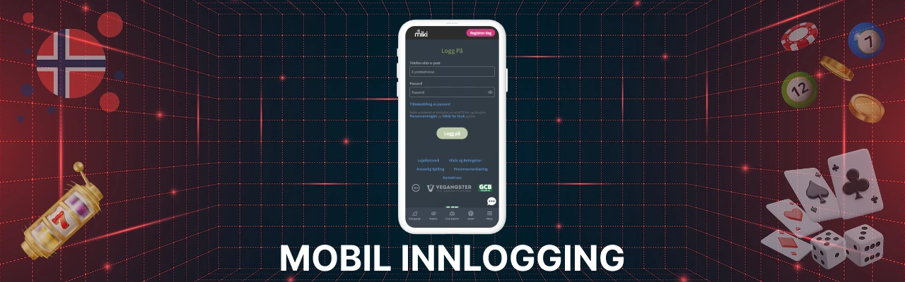 Mobil innlogging for miki casino