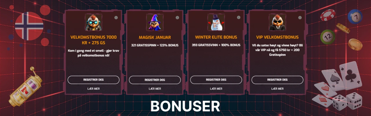 Bonuser hos hugo casino