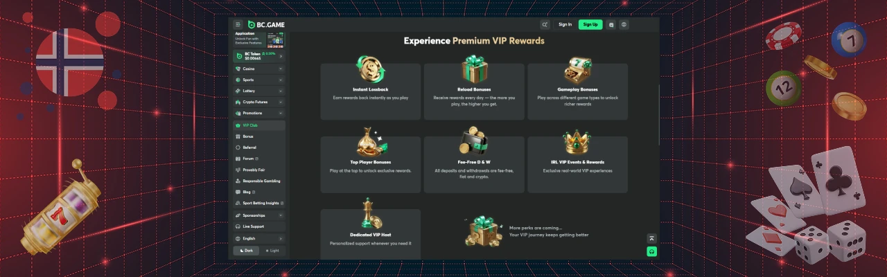 Vip hos bc game casino